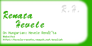 renata hevele business card